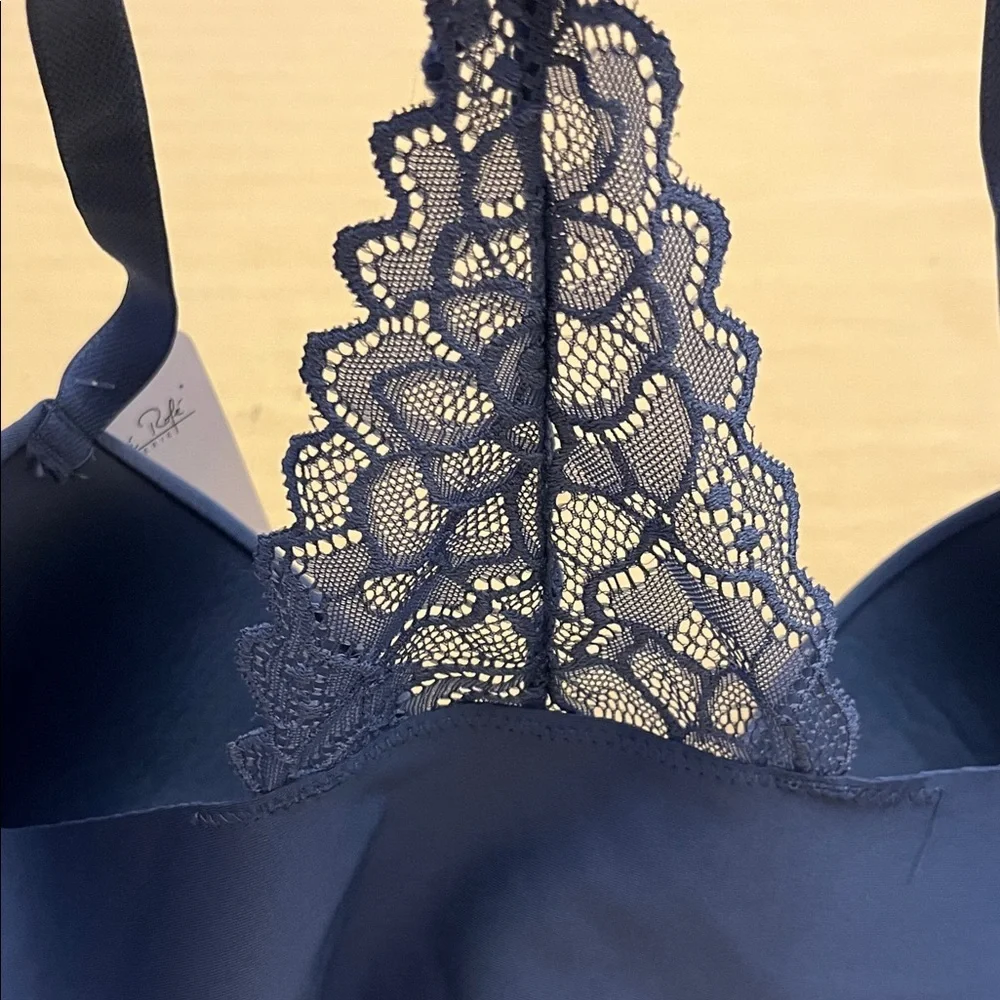 Rene Rofe Navy Lace Back Bra - Picture 4 of 6